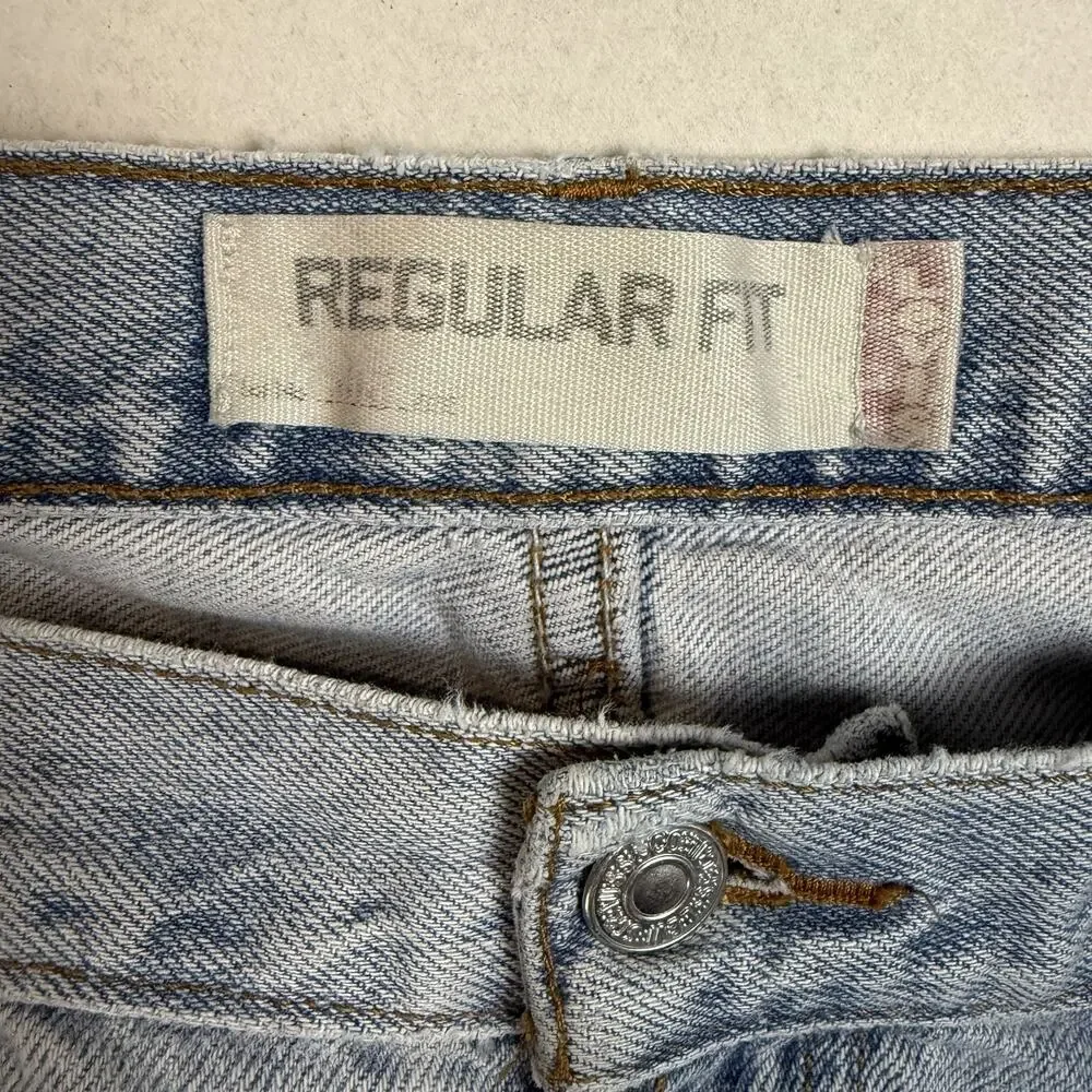 Levi's 505 Jeans Men 34x29 Blue Denim Stonewash Regular Fit Straight Leg Zip Fly